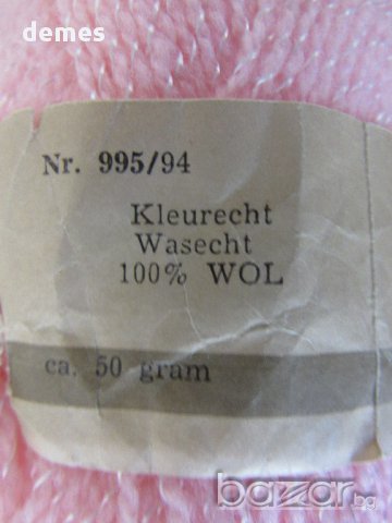 Качествена холандска прежда в нежен розов цвят-50 грама, снимка 6 - Други - 17620969