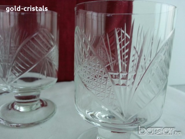 сервиз кристални чаши , снимка 4 - Антикварни и старинни предмети - 20122827