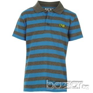   	 Оригинална детска тениска с къс ръкав в сиво и синьо, размер 9-10 години, нова, английска 