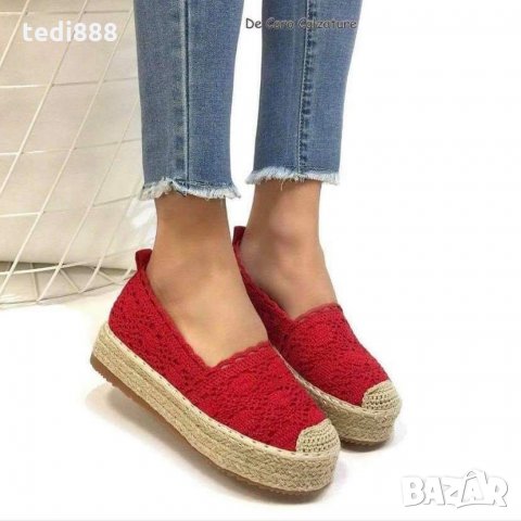 Нови червени еспадрили, снимка 1 - Дамски ежедневни обувки - 25245792