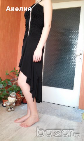 Стилна черна дълга дамска рокля, снимка 4 - Рокли - 16685863