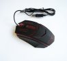 Оптична геймърска мишка светеща черна USB DPI=800