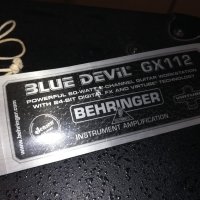 поръчано-behringer blue devil gx112 virtube technology-внос швеицария, снимка 13 - Ресийвъри, усилватели, смесителни пултове - 20811629