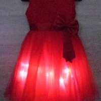  Детска рокля светеща, червена, бяла, розова, св. синя, тъмно синя, бледо розова, лилава ново., снимка 7 - Детски рокли и поли - 22353766