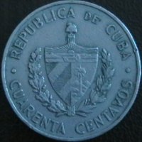 40 центаво 1962, Куба, снимка 2 - Нумизматика и бонистика - 24858533