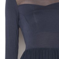 Нова черна дамска рокля Vila с тюл, М, от 40 евро, снимка 2 - Рокли - 14618488