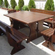 Градински дървени маси и пейки, снимка 12 - Градински мебели, декорация  - 17643457