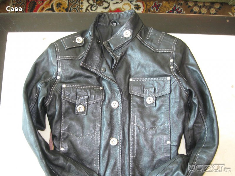 Кожено яке  дамско,С-М, снимка 1