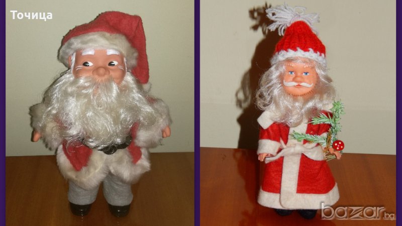 Стари германски гумени кукли Дядо Коледа 60-70 г., снимка 1