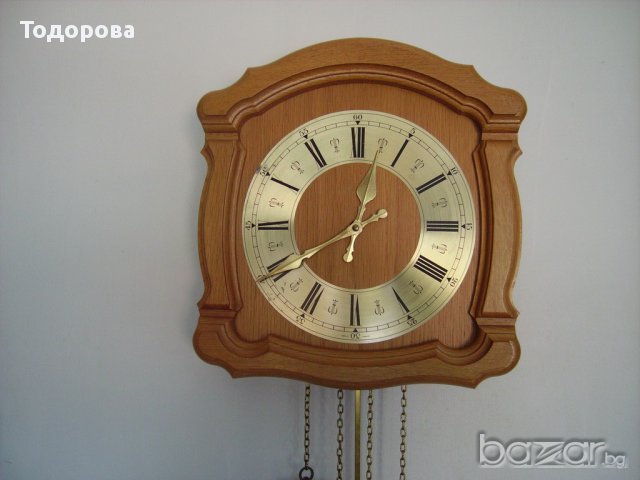 Стар механичен стенен часовник, снимка 3 - Антикварни и старинни предмети - 16638659