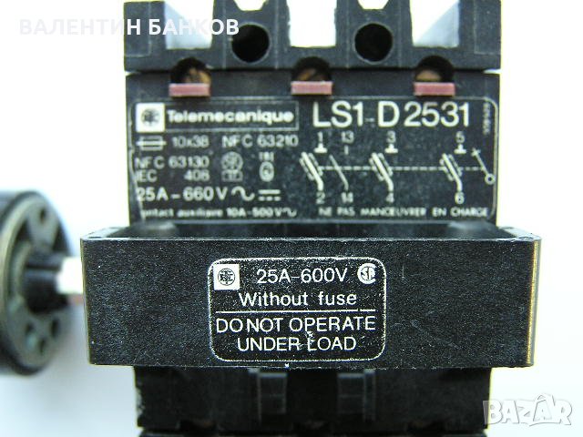 Разединител  Telemecanique - 25А, снимка 2 - Други машини и части - 24742311