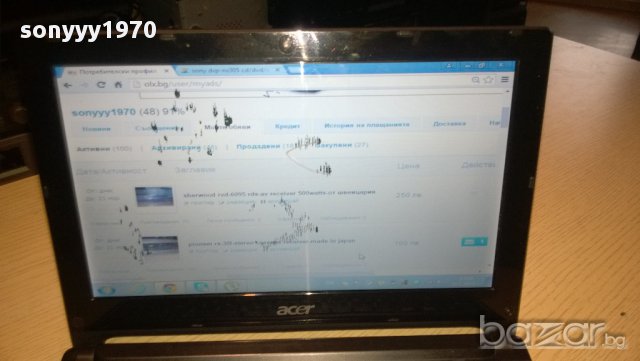 acer-notebook 10.1инча без захранване-за ремонт за части, снимка 16 - Части за лаптопи - 9521595
