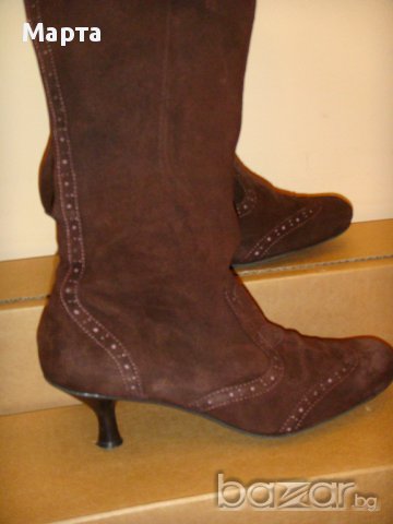 Ботуши Tamaris естествен велур, снимка 5 - Дамски ботуши - 11658225