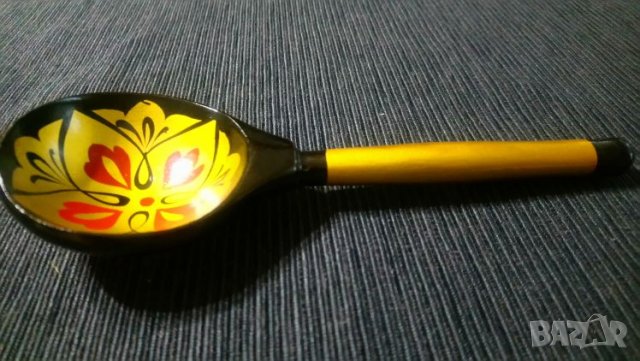 Руска сувенирна дървена лъжица, снимка 3 - Антикварни и старинни предмети - 24967483