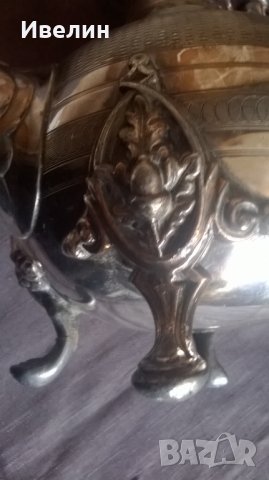 стара посребрена барокова кана, снимка 2 - Антикварни и старинни предмети - 24734623