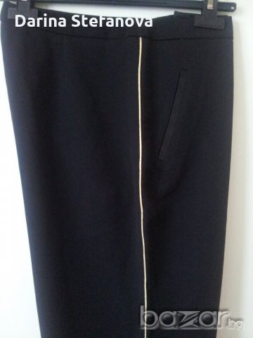 Нов черен панталон с кант, снимка 1 - Панталони - 20106518