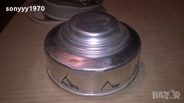 АНТИК-алуминиев комплект за къмпинг-16х6см, снимка 1 - Газови котлони - 25344070