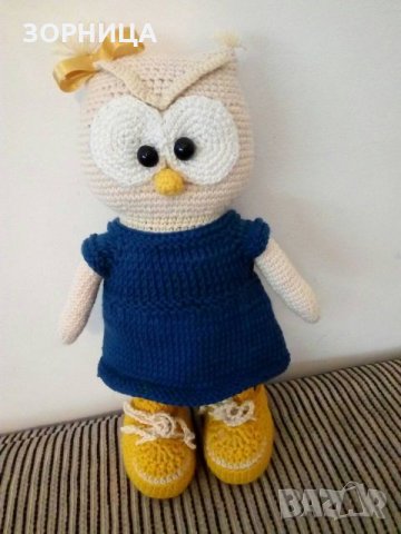 Плетена играчка Бухал, снимка 4 - Кукли - 19581498