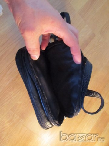 Малка раничка от естествена кожа за разходка,изглед, туризъм, снимка 3 - Чанти - 19053319