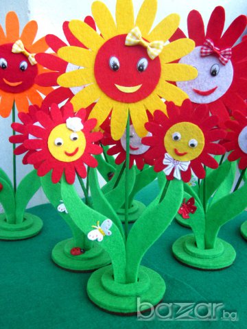 Цветя с поставка от филц, снимка 4 - Други - 7881062