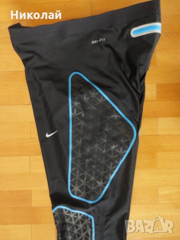 Nike Dri-Fit Running Long Tights L Black-Blue, снимка 6 - Клинове - 19065620