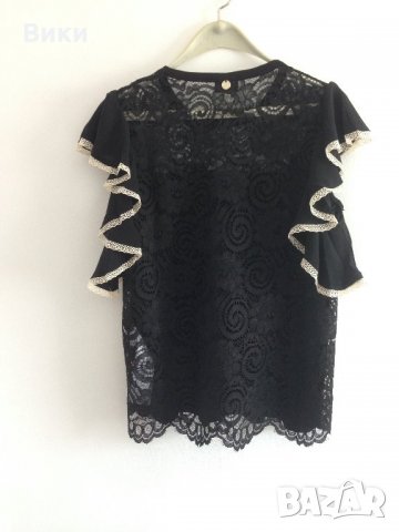 Красива блуза Liu Jo дантела, снимка 10 - Тениски - 21938285