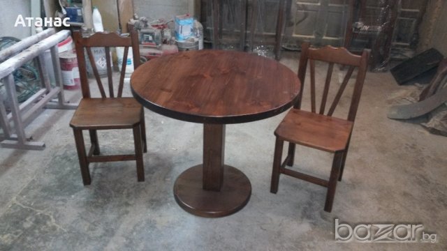 Кръгла маса и столове, снимка 3 - Маси - 20364072