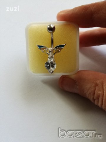 Обеци за пъп , пиърсинг - сребро проба 925, снимка 4 - Обеци - 17518419