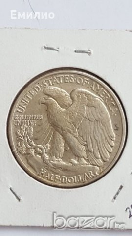 USA  50 Cents 1946 Philadelphia Mint in XF-AUNC CONDITION, снимка 4 - Нумизматика и бонистика - 21091719