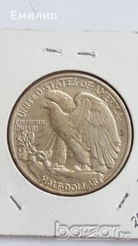 USA 50 Cents 1946 Philadelphia Mint in XF-AUNC CONDITION, снимка 4 - Нумизматика и бонистика - 21091719