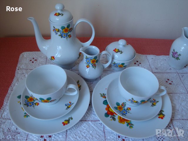 Сервиз за двама за чай/кафе - Kahla „Made in GDR“, снимка 4 - Сервизи - 24608541