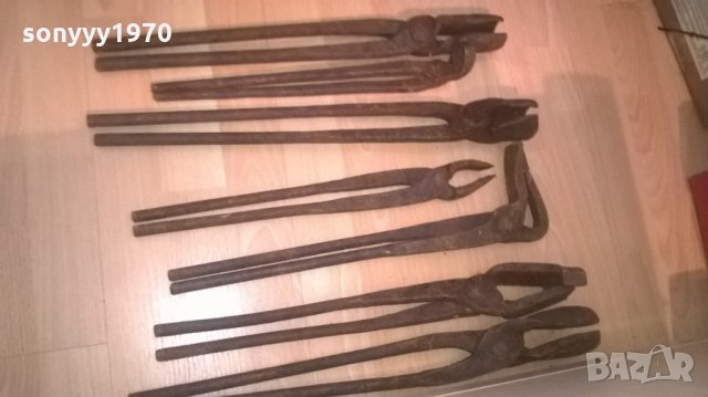 поръчани-ИЗКОВАНИ В ОГЪНЯ-ПРОФИ КОВАШКИ КЛЕЩИ-ВНОС ШВЕЦИЯ, снимка 2 - Клещи - 25756694