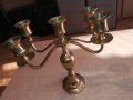 свещник за 5 свещи от швеция-масивен-мед/месинг-24х23х12см, снимка 9
