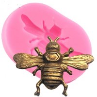 Разперена Пчела стършел силиконов молд форма декорация торта фондан шоколад и др., снимка 1 - Форми - 25785887