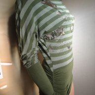 Атрактивна зелена дамска туника / блуза с дълъг ръкав, ръкави, къса рокля, дамски топ, снимка 4 - Туники - 8472139
