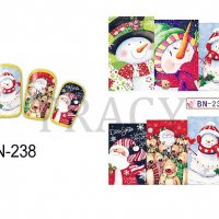 238 снежен човек ваденки водни стикери за нокти маникюр, снимка 1 - Продукти за маникюр - 17258486