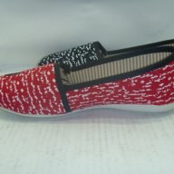 Дам обувки плат червено черно и кука черна, снимка 3 - Кецове - 14317884