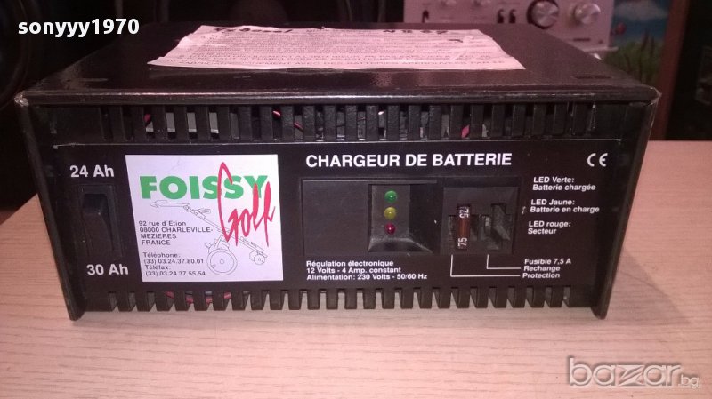 Foissy golf charger 12v/4amp-зарядно-внос швеицария, снимка 1