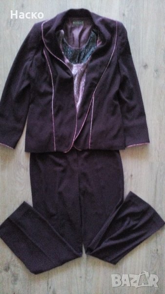 bordo, костюм + подарък топ , сако и панталон, снимка 1