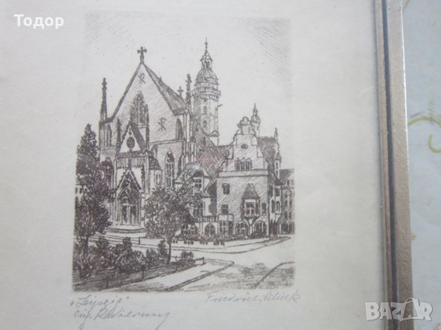 Стара картина офорт подписана графика , снимка 3 - Картини - 25764261