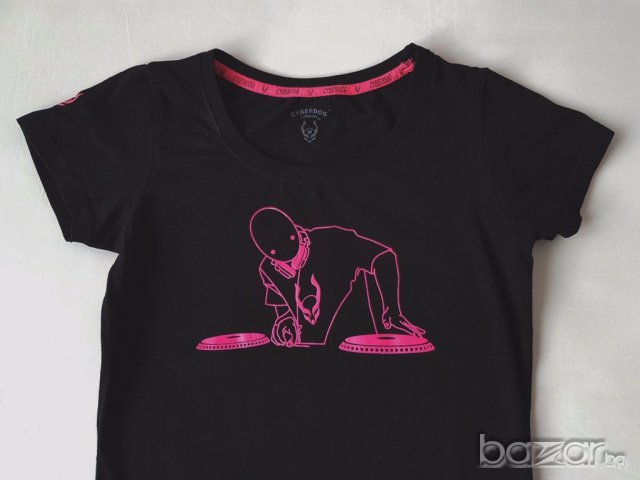 Cyber dog, тениска с ярка неонова апликация,164 см., снимка 3 - Детски тениски и потници - 17904855