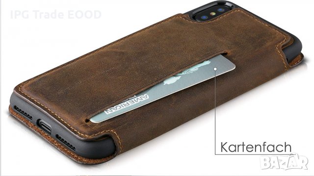 Iphone X - кожен кейс / калъф, снимка 7 - Калъфи, кейсове - 22832285