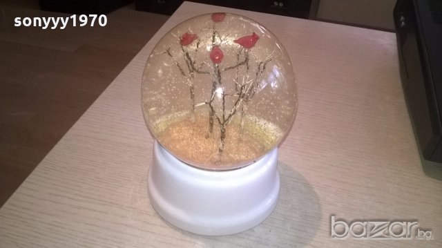 красиво преспапие с мелодия-механика-17/12см-внос англия, снимка 3 - Колекции - 19360439