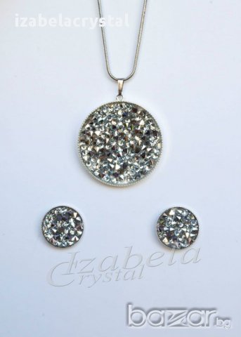 Колие,Обеци,Комплекти Сваровски''Rocks" Crystals from SWAROVSKI ®, снимка 7 - Бижутерийни комплекти - 11438837