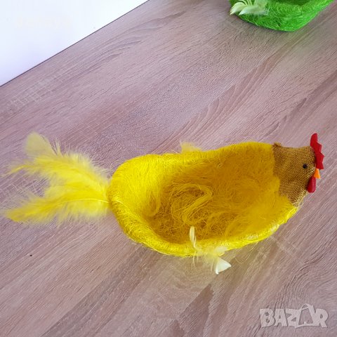 796 Великденски панер кокошка кошничка панер за великденски яйца декорация, снимка 4 - Декорация за дома - 24530509