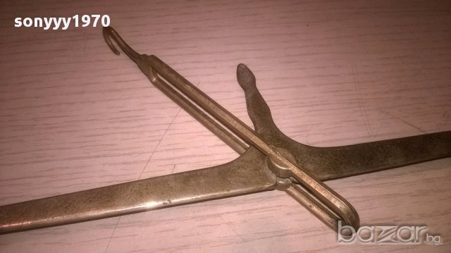 Ретро везна-мед/месинг-40х36х12см-внос швеицария, снимка 7 - Антикварни и старинни предмети - 16654393