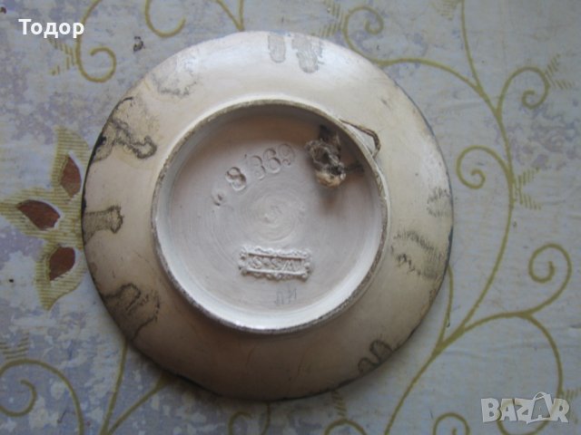 Невероятна авторска глинен керамична чиния маркирана, снимка 3 - Други - 25878882