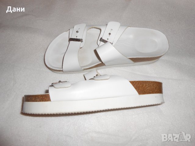Дамски чехли  бели  с катарами Oysho, снимка 3 - Сандали - 22988401