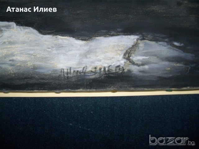 Пейзаж в черно и бяло, подписан, худ. Десислава Илиева, снимка 3 - Картини - 19910047