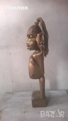 стара дървена статуетка, снимка 5 - Антикварни и старинни предмети - 24631721